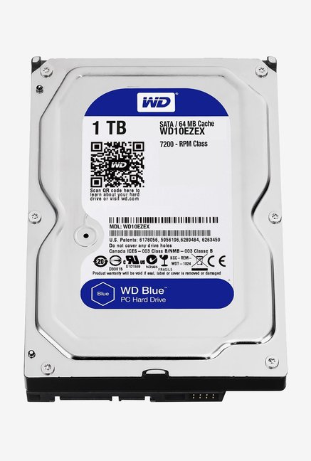 Sale on WD Blue 1 TB Internal Hard Drive (Blue) (WD10EZEX) at Rs. 3289