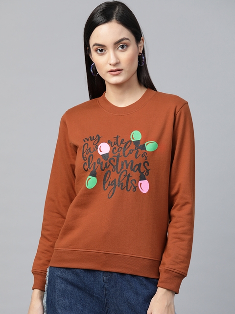 Sale on SASSAFRAS Women Christmas Black Dog Print Sweatshirt at Rs. 679