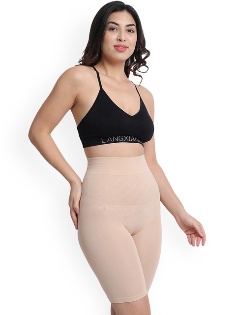 Discount on Zivame Nude-Coloured Seamless Full Thigh Shaper Brief PY0PSSAN030 at Rs. 746